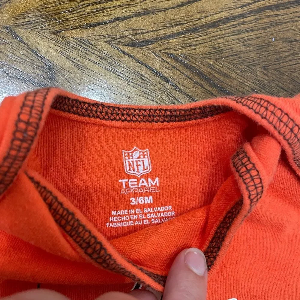 Cleveland Browns baby onesies set of 3 size 3-6 months
